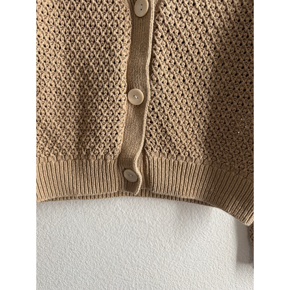 Madewell Open Stitch Crop Cardigan Sweater Size Small - Picture 3 of 8